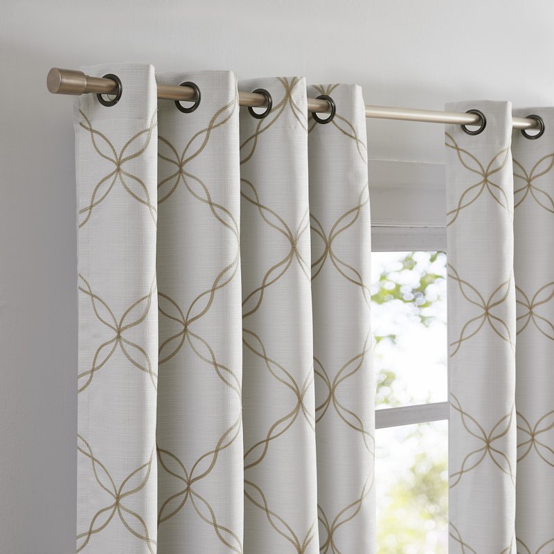 Blackout Curtain Panels with Embroidery - 50x84 Inches - Multiple Colors