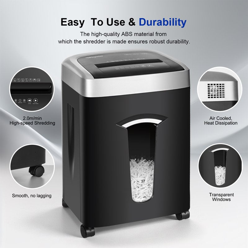 Paper Shredder 18 Sheets Cross Cut Security Level P-4 7.9 Gallon Bin Desktop