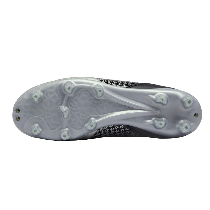 Dream Pairs Men's Firm Ground Soccer Cleats 8.5W Silver/Black, Wide