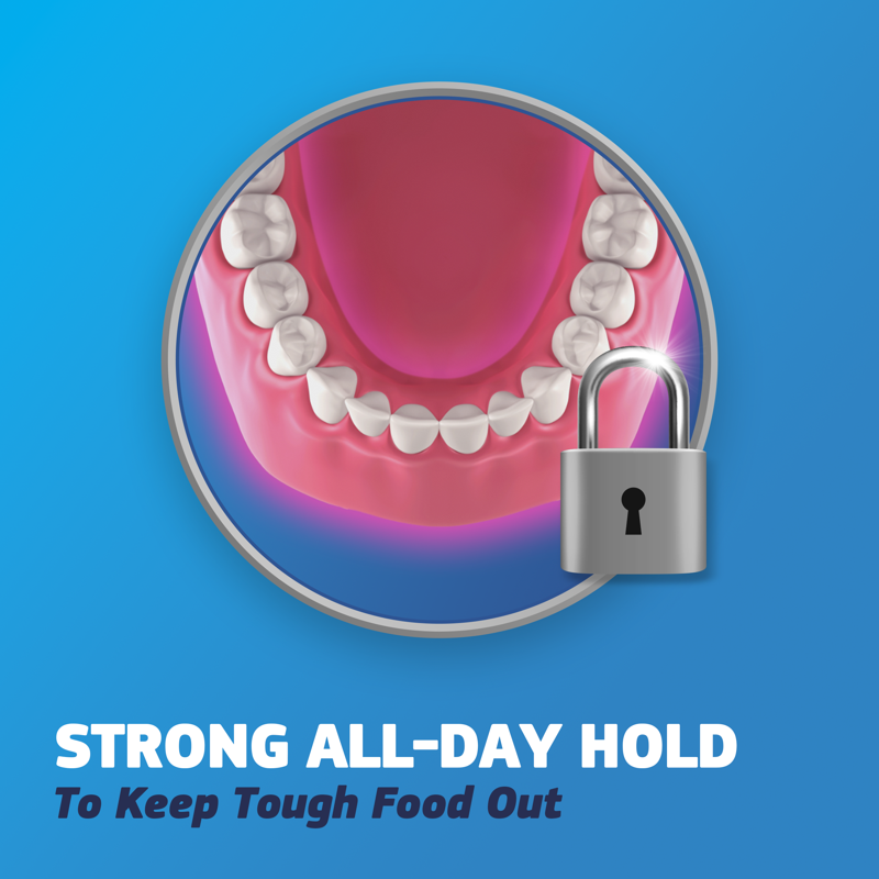 Denture Adhesive Cream All-Day Hold for Full & Partial Dentures - 2 Pack