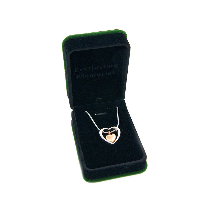Floating Heart Cremation Jewelry Necklace for Ashes Memorial Keepsake