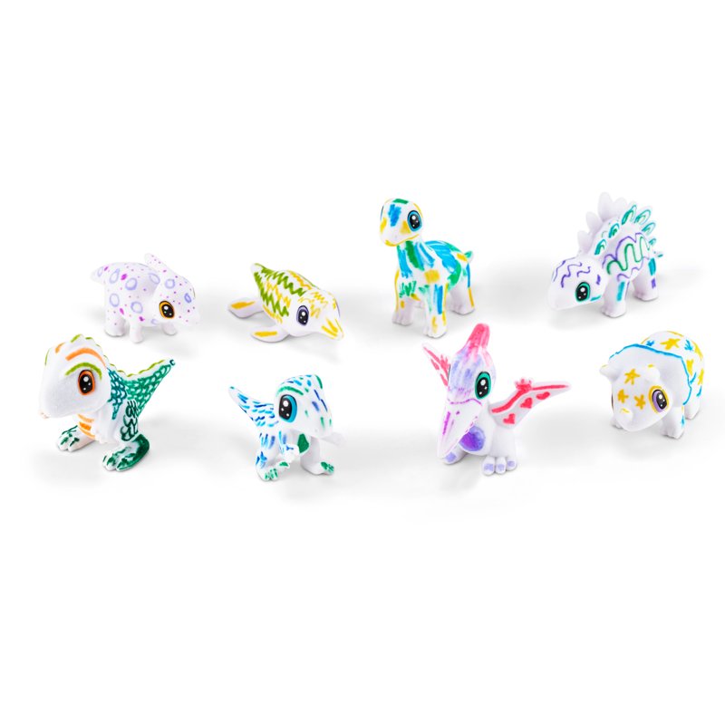 Crayola Scribble Scrubbie Dino Pets Craft Kit with Washable Markers & Brush - Kids Art Set