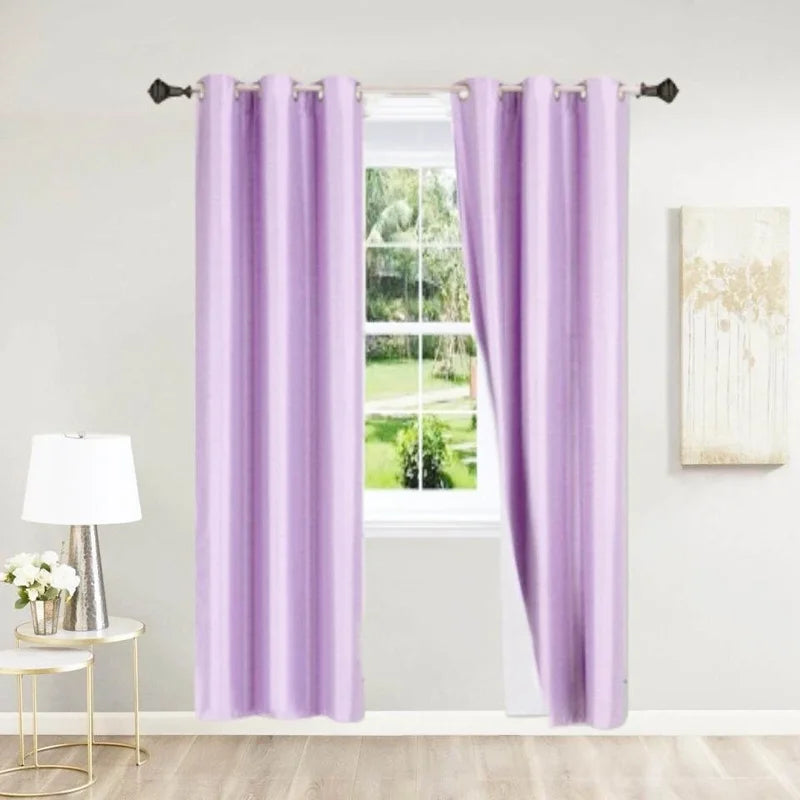 Blackout Window Curtain Panels - 2 Pack 84 Inch Light-Blocking Bedroom Drapes