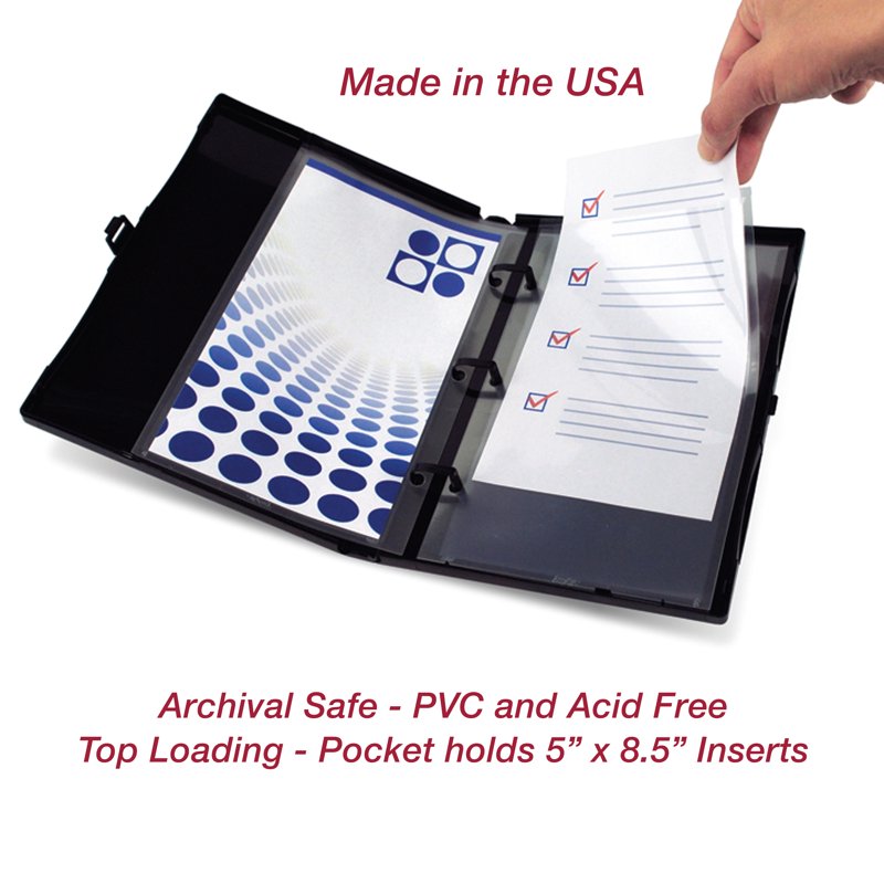 Mini Binder Page Protectors 5x8.5 Inch Pack of 20 for Scrapbooking & Archiving