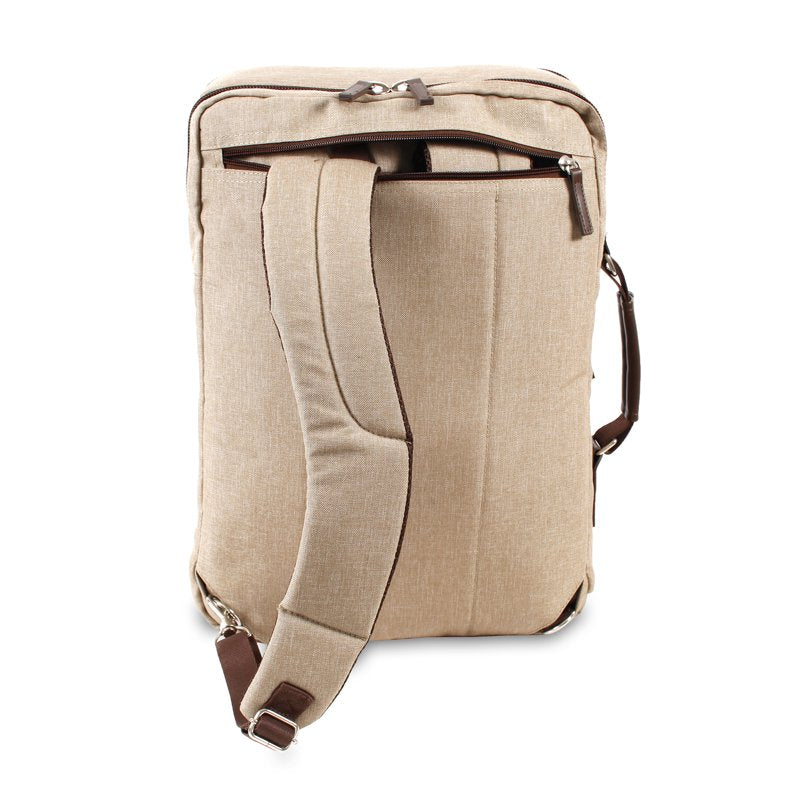 Convertible Laptop Backpack Messenger Bag for Men - Sand