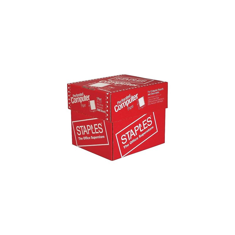 Continuous Office Printer Paper 9.5 x 11 Inches 20 Lb 2500 Sheets