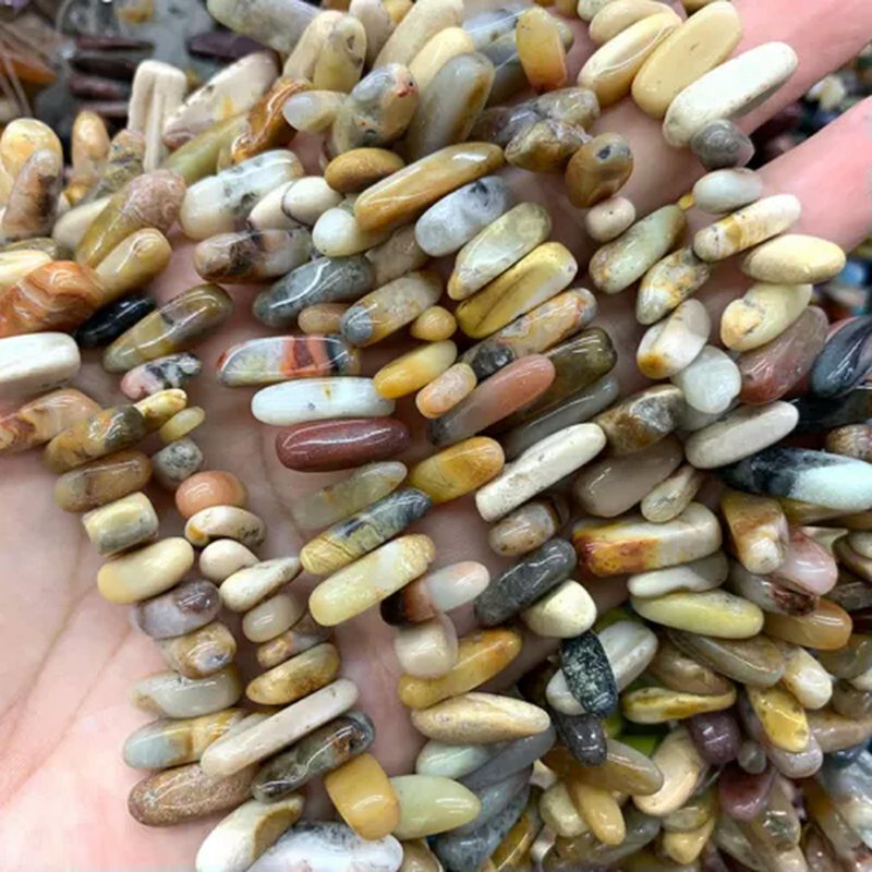 Natural Stone Agate Beads for Jewelry Making - Irregular Round Loose Beads