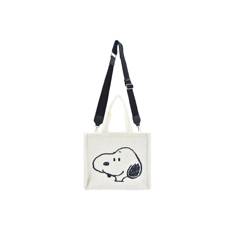 Peanuts Snoopy and Woodstock Tote Bag with Adjustable Crossbody Strap