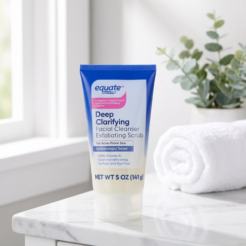 Deep Clarifying Facial Cleanser Exfoliating Scrub 3 Pack - Acne-Prone Skin
