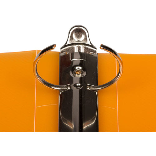 1.5 Inch Plastic Binder with Metal Rings - Orange Office Organizer