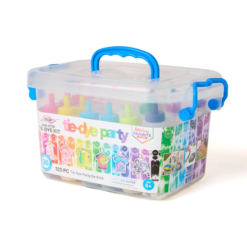 Tie-Dye Party Kit 123 Pieces for Kids & Groups - Vibrant Fabric Dye Set