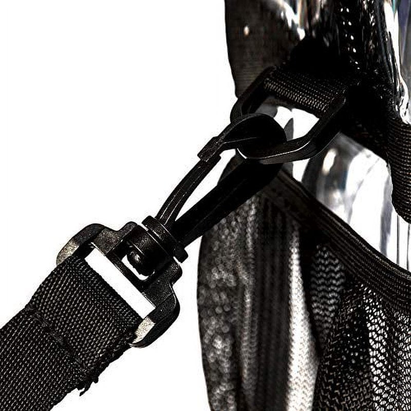 12-Inch Clear PVC Messenger Bag with Adjustable Strap - Heavy Duty See-Through Tote