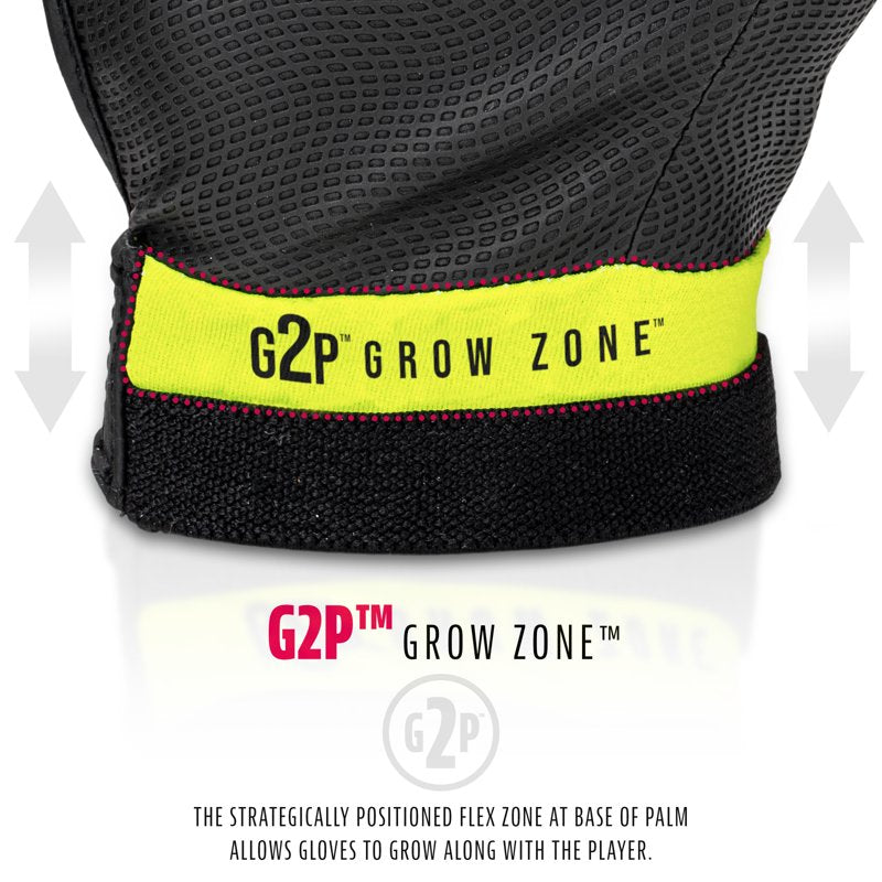 Youth Baseball and Softball Batting Gloves - Grow to Pro Fit, Textured Grip
