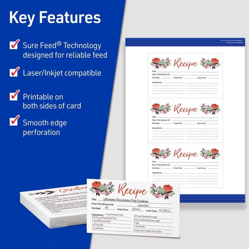 3x5 Index Cards for Laser & Inkjet Printing, 150 Pack