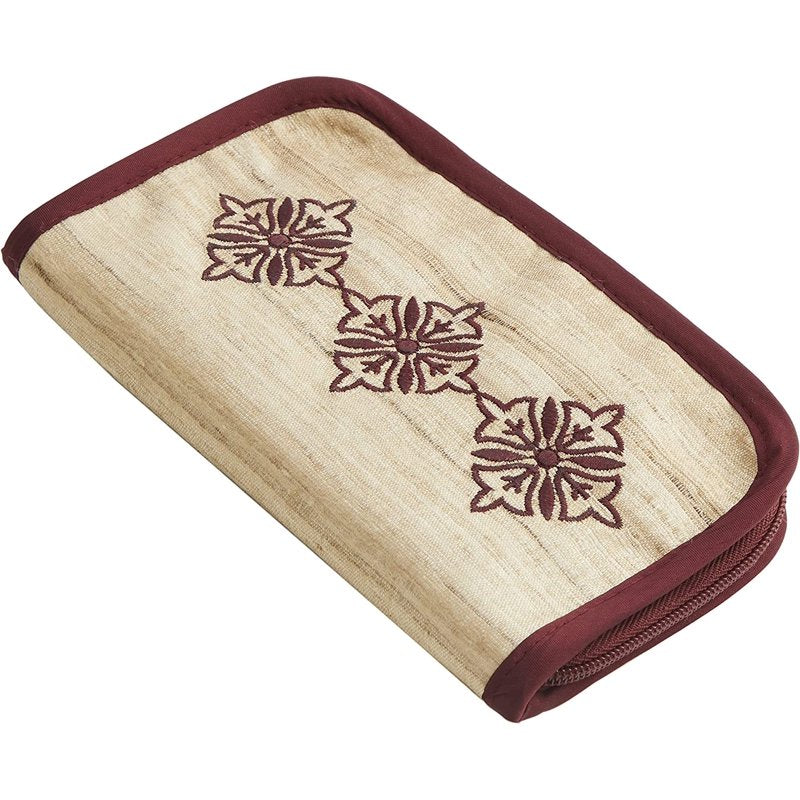 Tunisian Crochet Hook Set with Ebony Wood Hooks & Silk Case - 6 Sizes