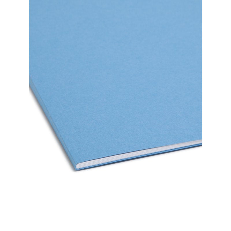 Reinforced Tab File Folders with Fasteners - Blue, Legal Size, 50 Pack