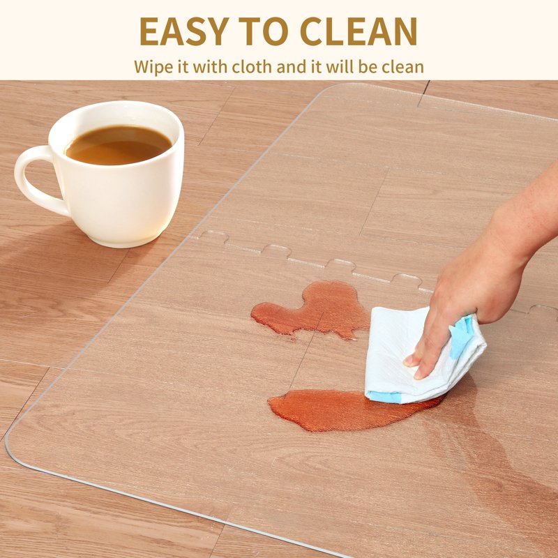 Office Chair Mat for Hard Floors - Transparent 48x36 Inches, Heavy Duty Floor Protector