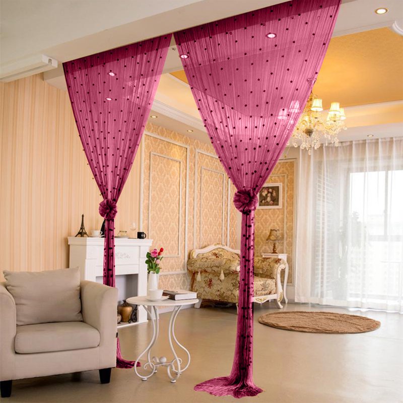 Crystal Beaded String Door Curtain Room Divider Decor Window Panel Beads