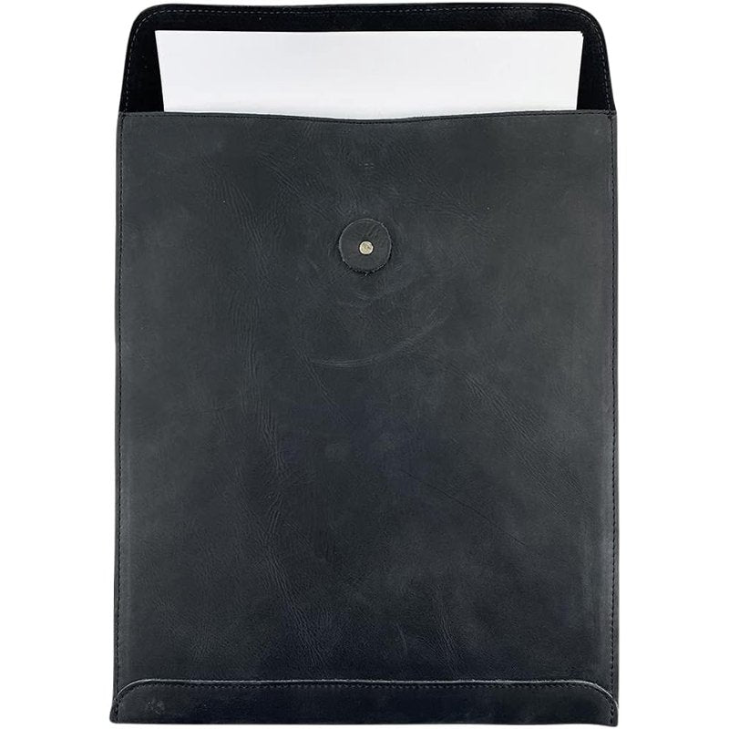 Leather Document Holder Envelope 12.5 Inch Portfolio Folder for Office & Legal Use