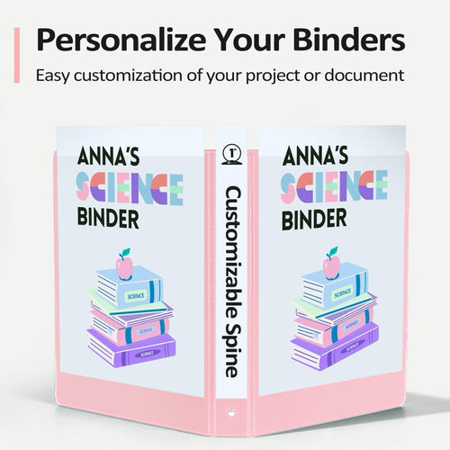 1.5 Inch 3-Ring View Binders Set of 4 for School & Office - Holds 325 Sheets Each