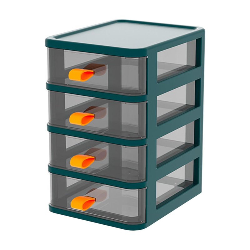 Multi-Layer Plastic Drawer Organizer for Desk and Office Supplies - Green