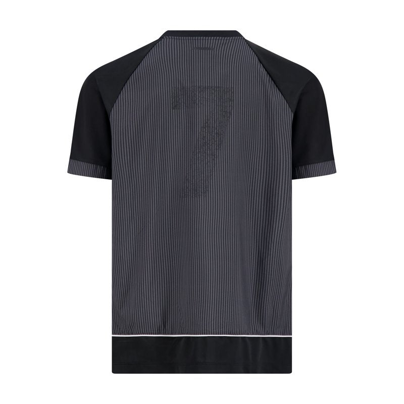 Umbro Men's Retro Panelled Raglan Shirt - Black/Volcanic Ash/Brilliant White XL
