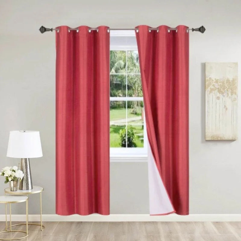Blackout Window Curtain Panels 2-Pack - Room Darkening, Insulating, Noise Reducing, 84 Inch