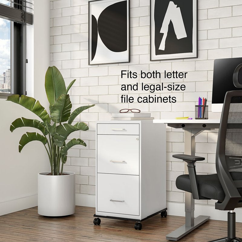 Adjustable File Caddy for Letter and Legal Files - Black