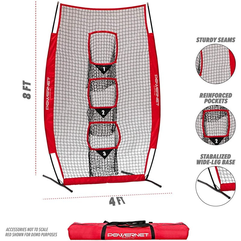 Football Passing Net with Targets - 4x8 ft Portable Practice Trainer for QB Accuracy