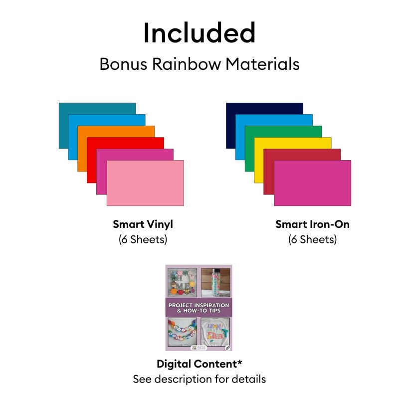 Cricut Explore 5 Cutting Machine Bundle with Vinyl and Heat Transfer Sheets