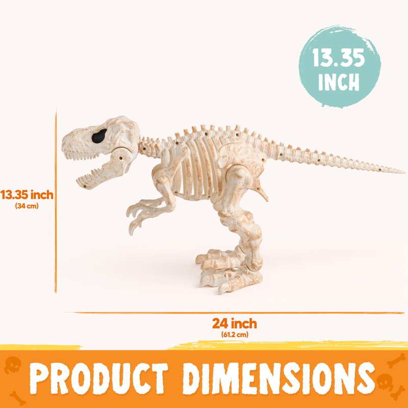 Joyfy 13.35" Posable Tyrannosaurus Rex Skeleton – Dinosaur Skeleton Decoration (Variation: Dinosaur)