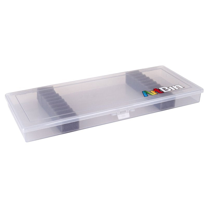 ArtBin Small Brush Storage Box with Foam Inserts, Translucent