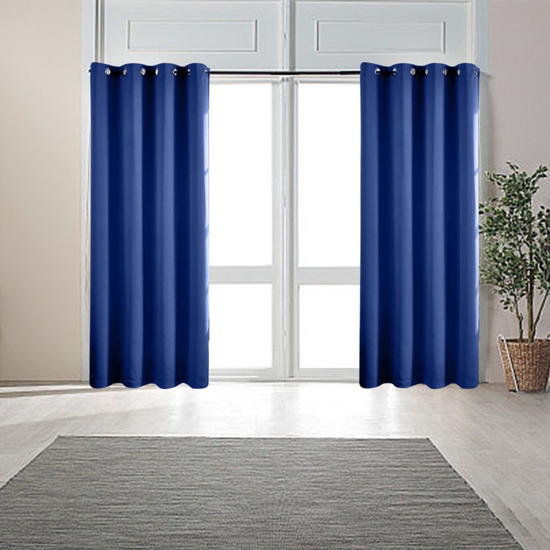 Blackout Thermal Insulated Curtains for Bedroom & Home Theater - Noise Reducing Room Darkening Drapes