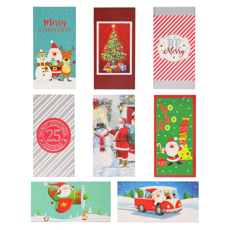 Christmas Gift Card & Cash Holder Set - Glitter & Foil, 32 Count