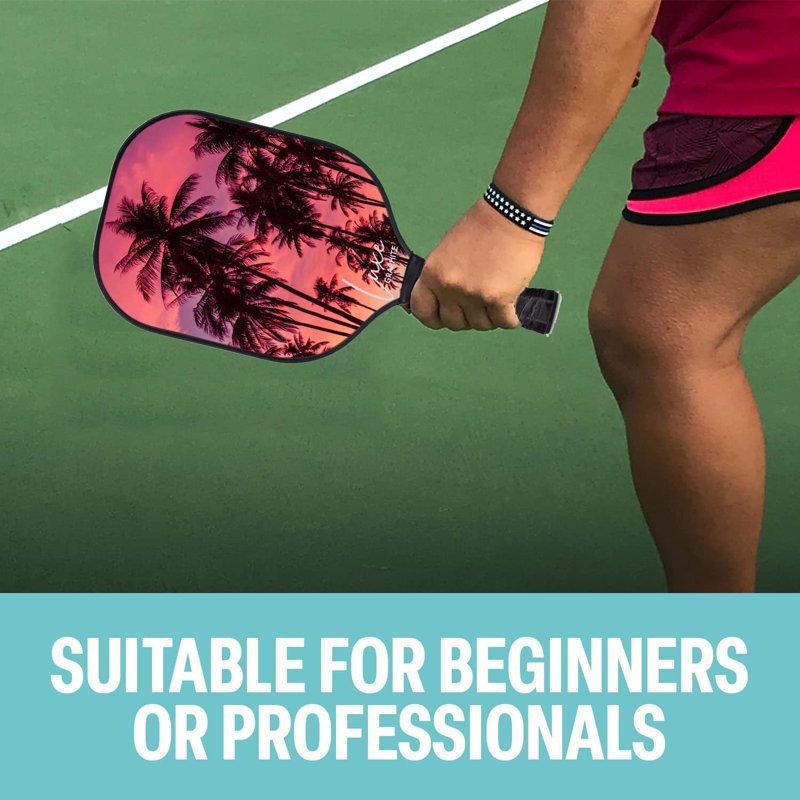 Sunset Palms Lightweight Graphite Pickleball Paddle - Palms-O-Aces