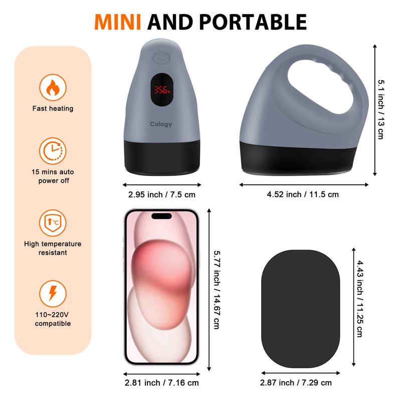 Mini Heat Press Machine for Crafts T-Shirts Hats Pillows - Constant Temp Control