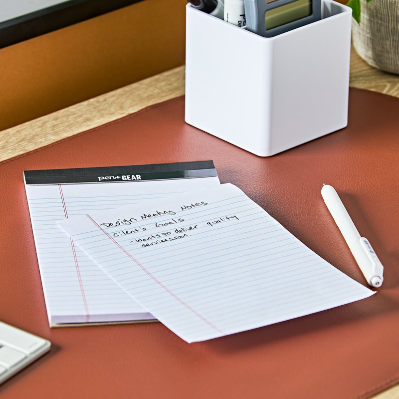 Heavyweight Narrow Ruled Legal Pads 6 Pack - 5x8 White Paper, 50 Sheets Each