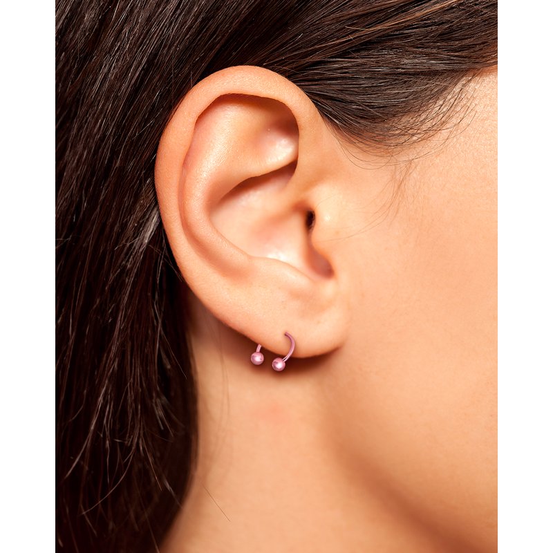Pink Horseshoe Earrings Set - Surgical Steel Hypoallergenic Women’s Jewelry