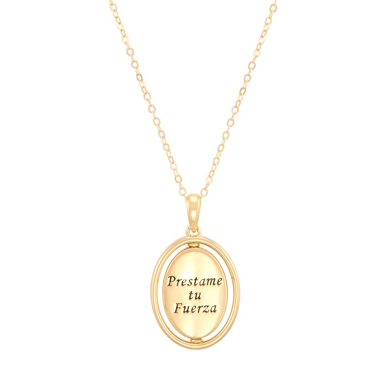 Sterling Silver and 14K Gold Plated Reversible Pendant Necklace, 20"