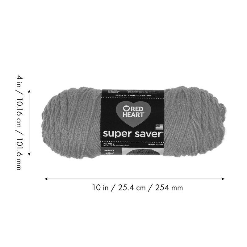 Premium Worsted Acrylic Yarn - Multiple Colors, 7oz/198g, 364 Yards, 3-Pack