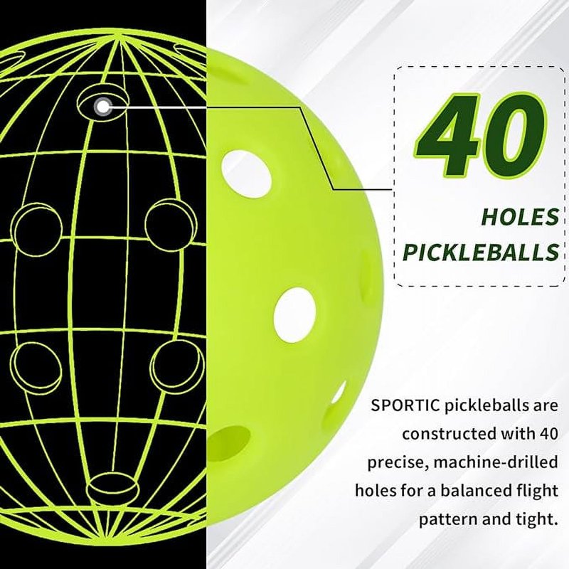 Bonison Durable Sportic Pickleballs, 4 Count (Variation: 4)