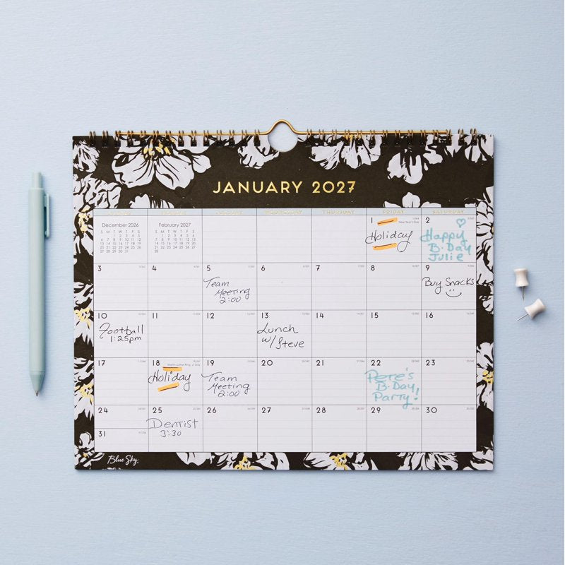 2027 Monthly Wall Calendar - Durable Twin Wire Binding, 11x8.75 Inches, Office & Home Use