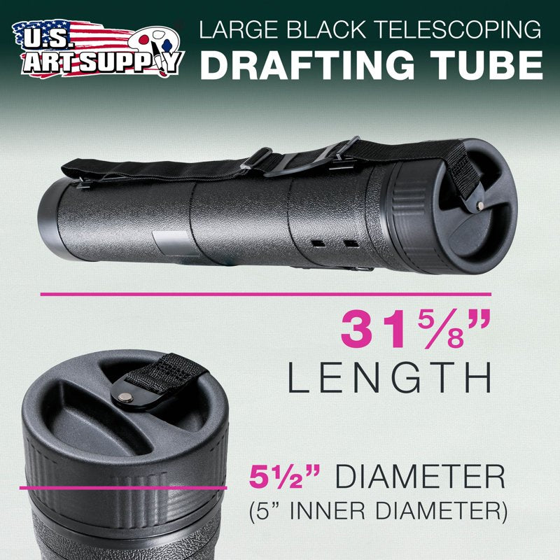 Large Telescoping Drafting Poster Tube - Expandable Art & Blueprint Storage