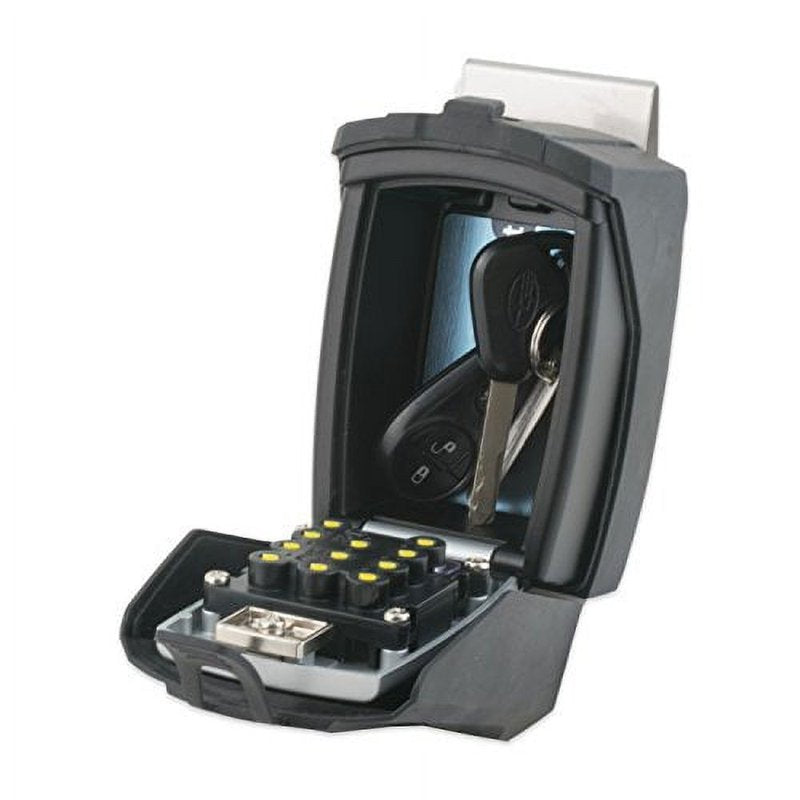 Car Window Key Safe Lock Box with Protective Rubber Cover - Secure Storage for Keys