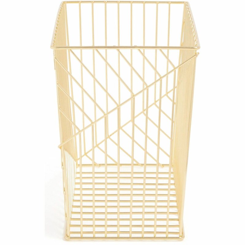 Gold Hanging File Basket for Office & Desk Organization