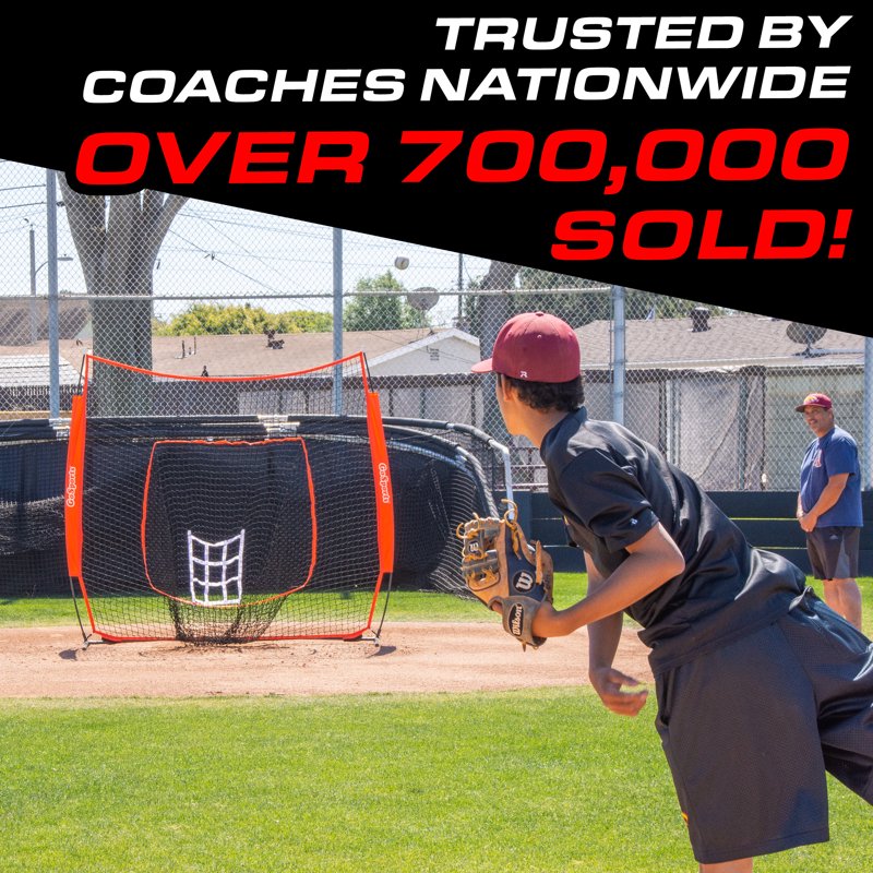 Baseball Softball Practice Pitching & Hitting Net - 7x7 ft Training Aid