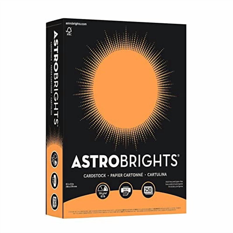 Bright Color Cardstock Paper 8.5 x 11 Inches - Pack of 250, Multiple Colors