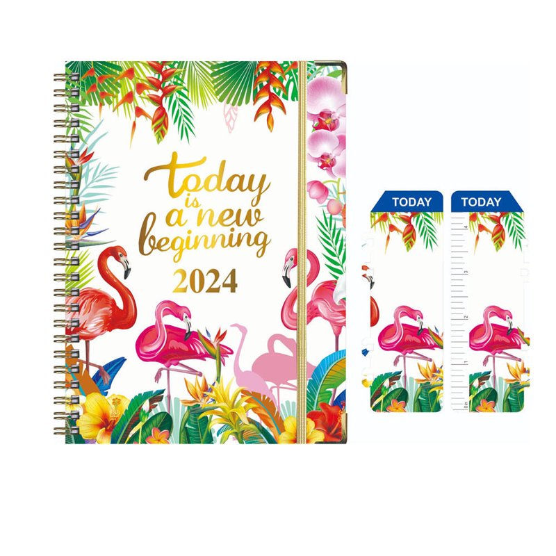 2024 Daily & Monthly Planner Notebook - Weekly Schedule Organizer for Office