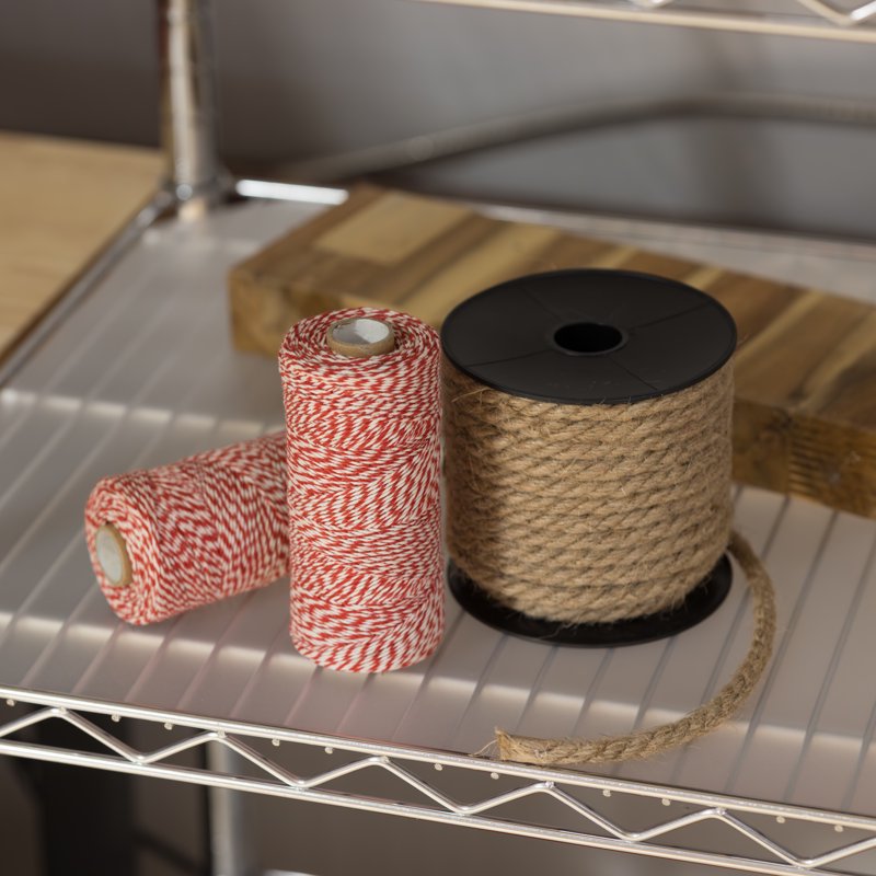 Cotton Twine with Candystripe Pattern - 656 Feet for Crafts & Packaging