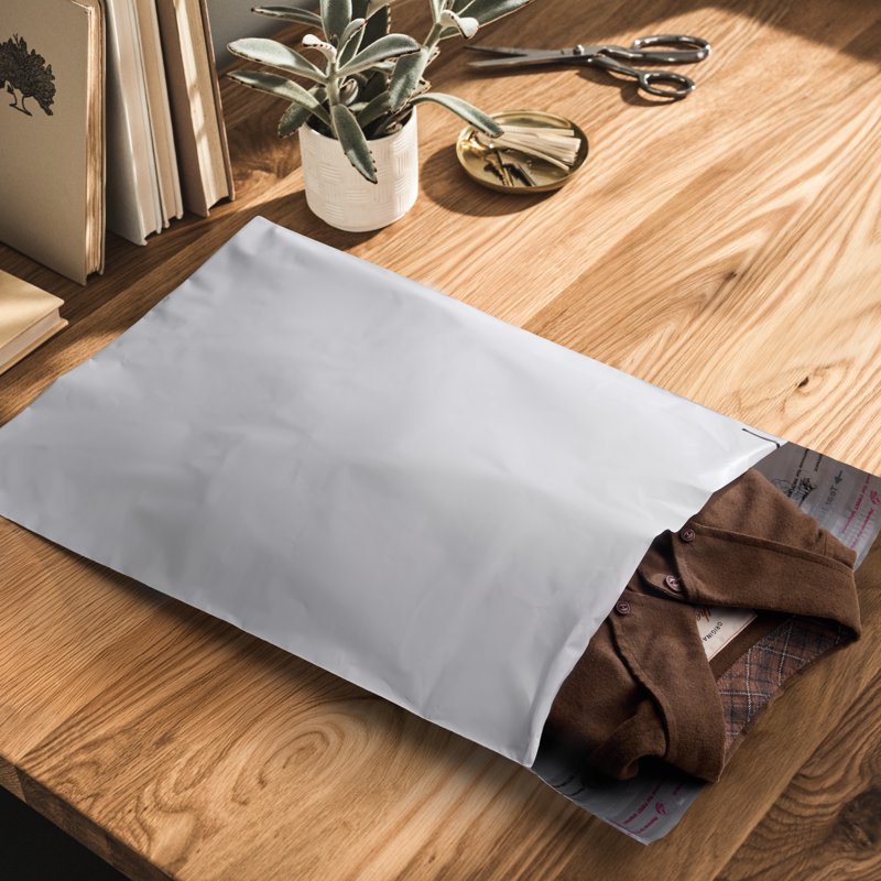 Reusable Poly Mailers 14x18 Inch - Water-Resistant Self-Seal Packing Bags, 5 Pack